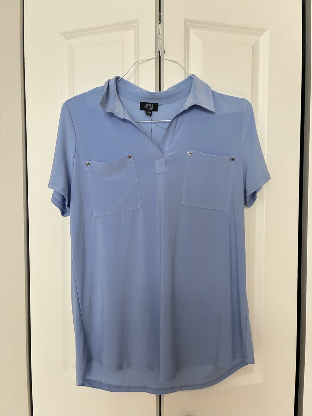 💫Jones New York Periwinkle Blue Short-Sleeve•Golf?V Neck•SzL